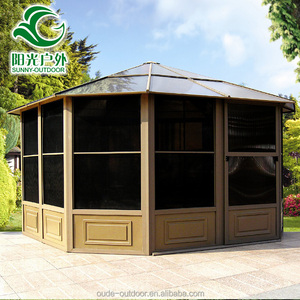 High Quality Chinese Round Hexagonal Wrought Iron Garden Outdoor Gazebo