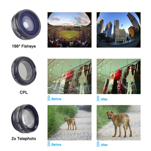 EN SOLDE! Accessoires pour téléphones mobiles Kit d'objectifs pour téléphones 5 en 1 Objectif pour appareil photo mobile grand angle/macro/fisheye/zoom/CPL pour <span class=keywords><strong>iPhone</strong></span> 15 - Product Image 4