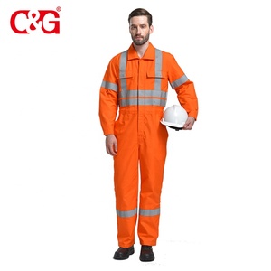 <span class=keywords><strong>Orange</strong></span> réfléchissant vêtements de travail sécurité travail salopette - Product Image 6