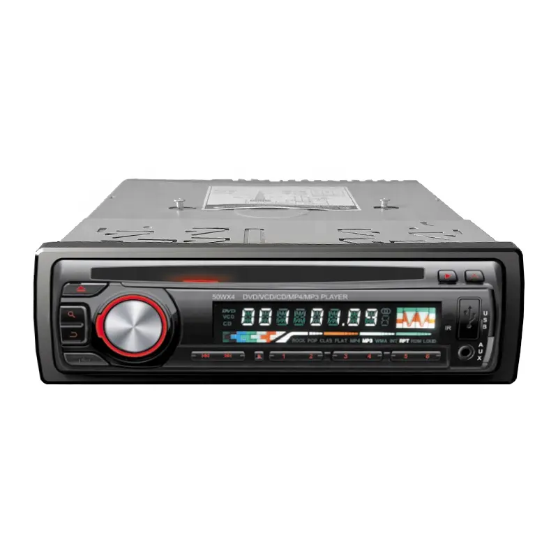 Car stereo with CD player BT RDS/FM/AM/DAB radio Tuner USB/SD/AUX/TF 7 colours adjustable 1 din wireless remote control