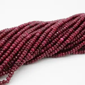 wholesale dyed stone ruby faced gemstone stone beads