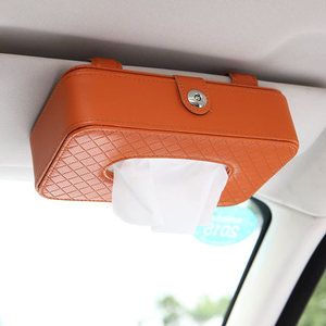 Caja de pañuelos de cuero PU para coche, a la moda, 2019 - Product Image 2