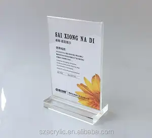 A4 acrilico segno display holder plexiglass basamento della carta