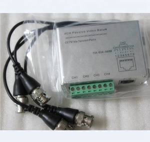 Rohs 4CH UTP Cat5 RJ45 aleación de aluminio activo pasivo Video Balun compatible con cámaras de vigilancia HDCVI/AHD/TVI aleación de aluminio 4