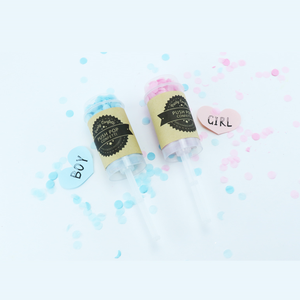 Lanceur de confettis rose et bleu pour garçon ou fille, 12 pouces, pour mariage, confettis rose pour enfants - Product Image 4