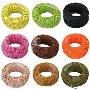 Color trenzado lámpara DIY cable eléctrico <span class=keywords><strong>2</strong></span> core <span class=keywords><strong>2</strong></span>*0,75mm tela de algodón cable de alimentación para retro Edison lámpara - Product Image 3