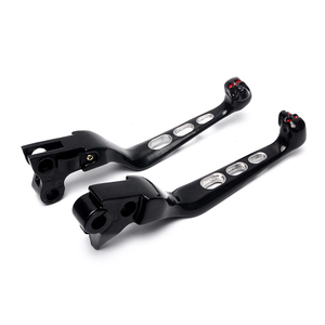 Leviers de <span class=keywords><strong>frein</strong></span> <span class=keywords><strong>et</strong></span> d'<span class=keywords><strong>embrayage</strong></span> de <span class=keywords><strong>moto</strong></span>, noirs <span class=keywords><strong>et</strong></span> chromés, en aluminium crâne, CNC, mm, pour XL883, XL1200 - Product Image 1