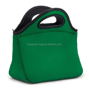 定制柔软织物氯丁橡胶绿色可重复使用便携式个性化保暖野餐午餐袋