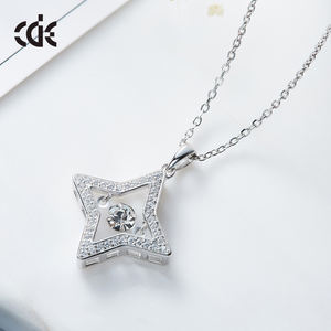 ดอกดาวสี่สี่จุดสร้อยคอ925เงินดาวรูปจี้สร้อยคอ - Product Image 3