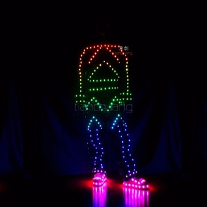 Sans fil DMX512 LED costume De Danse avec des chaussures avec breveté LED bande - Product Image 1