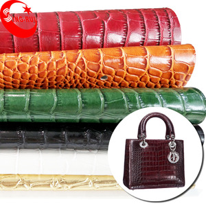 Tissu en cuir synthétique pour sac en PVC, motif animal de Crocodile en relief, fournisseur en gros de chine - Product Image 1