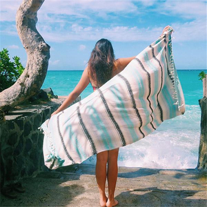 Wholesale 100% Cotton Quick Dry Turkish Peshtemal <strong>Hammam</strong> Beach <strong>Towel</strong> with Tassels - Product Image 1