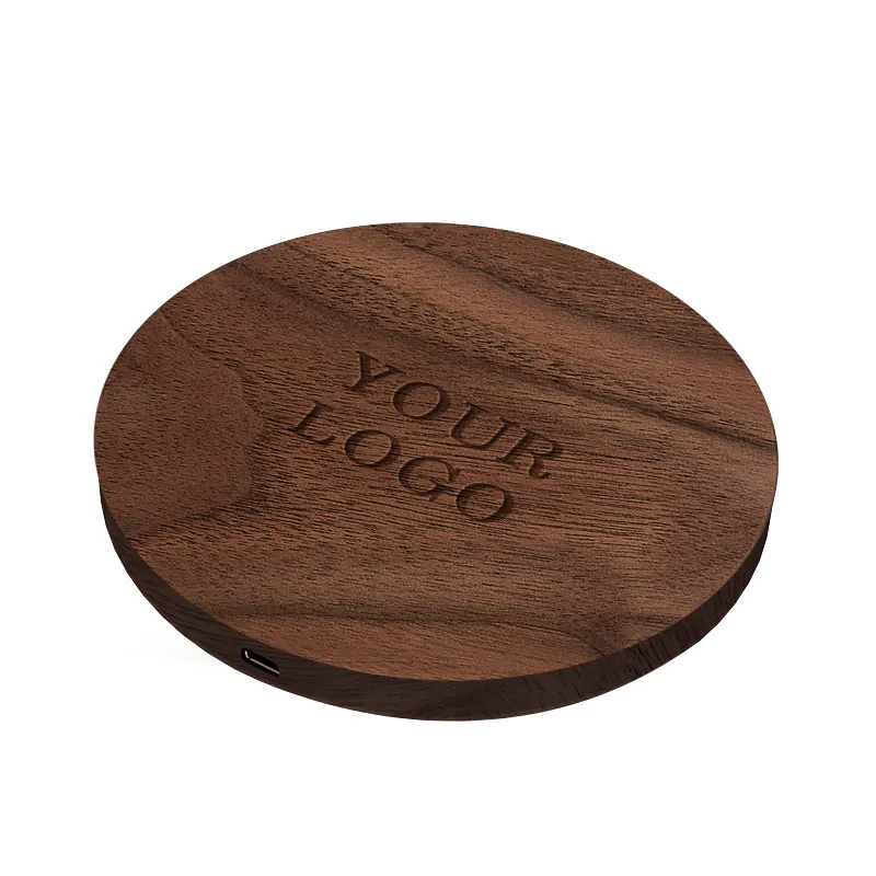 Customized Wireless Charger Dock for Samsung S10 S20 iPhone 12 11 Pro Max XS XR X 8 Wood Wireless Induction Fast Charging Pad