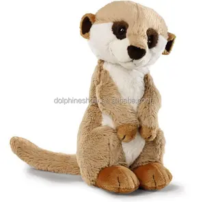 卡通毛绒动物毛绒 Meerkat 软玩具定制逼真的孩子棕色猫鼬毛绒玩具