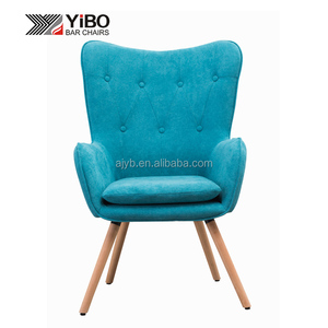 Vente chaude style de mode usage commercial <span class=keywords><strong>dossier</strong></span> <span class=keywords><strong>haut</strong></span> tissu salon <span class=keywords><strong>chaise</strong></span> de loisirs avec des jambes de <span class=keywords><strong>bois</strong></span> - Product Image 1