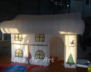 Natale gonfiabile della casa della grotta di Babbo Natale per le vacanze gonfiabile della casa della festa di natale tenda della casa