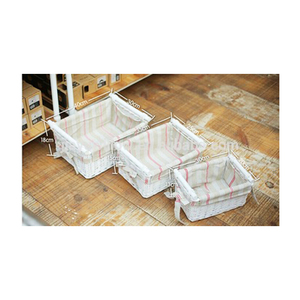 Bán Buôn Vải Lót Hình Chữ Nhật Wicke Phòng Tắm Lưu Trữ Giỏ <span class=keywords><strong>Wicker</strong></span> Trang Sức Lưu Trữ Giỏ Với Gỗ Xử Lý - Product Image 1