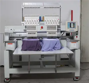 máquina de bordar SWF usado para la venta de dos cabezal de la máquina de bordado Wonyo WY902C hecho en China de buena calidad