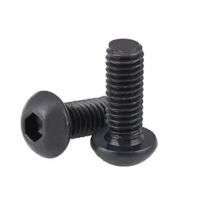 ASME B18.3/ASTM F835 Oksida Hitam Bulat Tombol Hex Socket Cap Kepala Sekrup