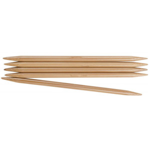 Ferri da maglia a doppia punta di bambù altamente resistenti stile semplice opzione economica di 15cm - Product Image 1