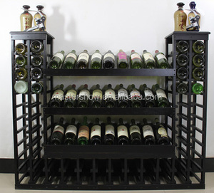 Estante de Exhibición de Vino Tinto Metálico Ligero Personalizable Directo de Fábrica, Estantes de Almacenamiento de <span class=keywords><strong>Bodega</strong></span> de Doble Cara para Supermercados - Product Image 2