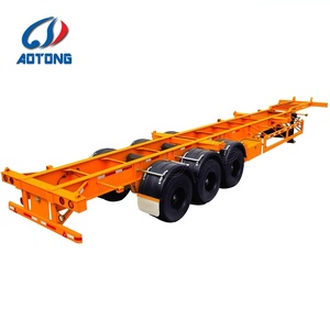 2/3 trục 20ft/40ft khung thép khung xương/phẳng container <span class=keywords><strong>Chassis</strong></span> bán Trailer với Twist ổ khóa - Product Image 3