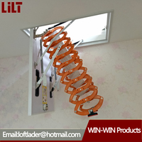 Escalier d'intérieur élégant moderne en métal d'échelle de grenier de pliage en acier pour l'installation de grenier de villa conçue pour l'usage extérieur
