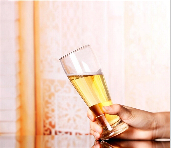 Wholesale Pint Customized logo Haonai tall beer glass cup