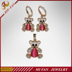 el oso colgante pendientes conjunto de joyas de la joyería exhibición de la joyería méxico - Product Image 1