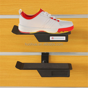 Huohua Bán Buôn Chất Lượng Hàng Đầu Bạc Màu Vật Liệu Kim Loại <span class=keywords><strong>Mdf</strong></span> Slatwall Hiển Thị Giày Kệ - Product Image 1