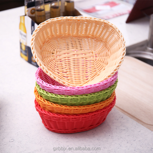 Hình trái tim PP mây giỏ bánh mì trái cây hiển thị giỏ bán buôn Hot Bán tay dệt thân thiện với môi lưu trữ <span class=keywords><strong>container</strong></span> - Product Image 2