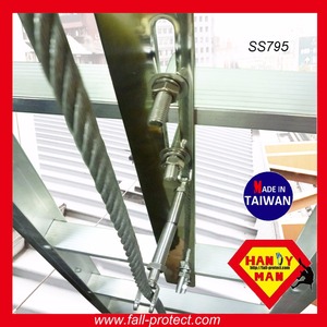 จุดยึดบันไดกลางสเตนเลสสตีลสำหรับสายเคเบิลขนาด8มม. - Product Image 6