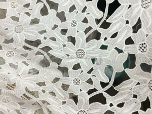 Nouvelle robe en soie, grande fleur, tissu en dentelle, décoration de dubaï - Product Image 4