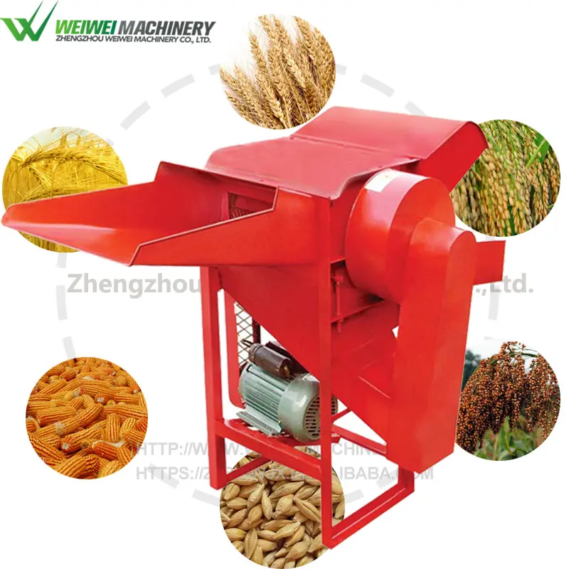 Weiwei agricultural machinery paddy thresher rice and wheat machine sheller grain farm for sale