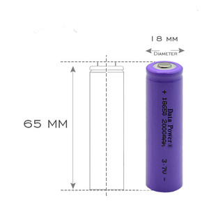 Alta calidad de ion de litio 3.7 V 2000 mAh 18650 batería de alimentación - Product Image 2