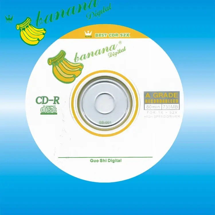 Beautiful CD R 700MB Banana brand 52X CD R