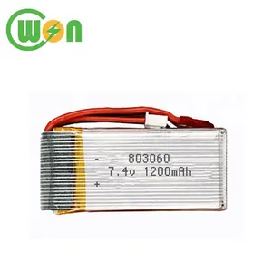 High Quality 803060 7.4V 1200mAh 2S Li-ion Polymer RC Battery Rechargeable Lipo BatteryためRC Helicopter