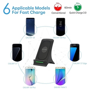 Carga rápida Qi estándar inteligente dual bobinas cargador inalámbrico para Qi habilitar Smartphone - Product Image 6