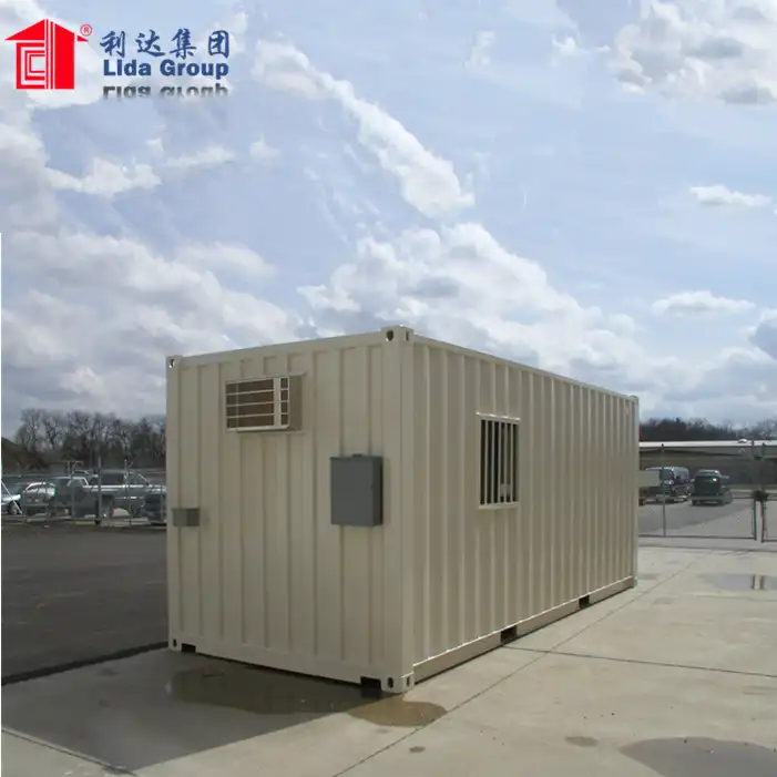 Modüler taşınabilir bina 20ft kargo konteyneri ofis