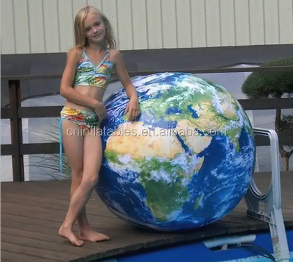 Diferente tamaño inflable globo de tierra pelota de playa jugar para la Educación