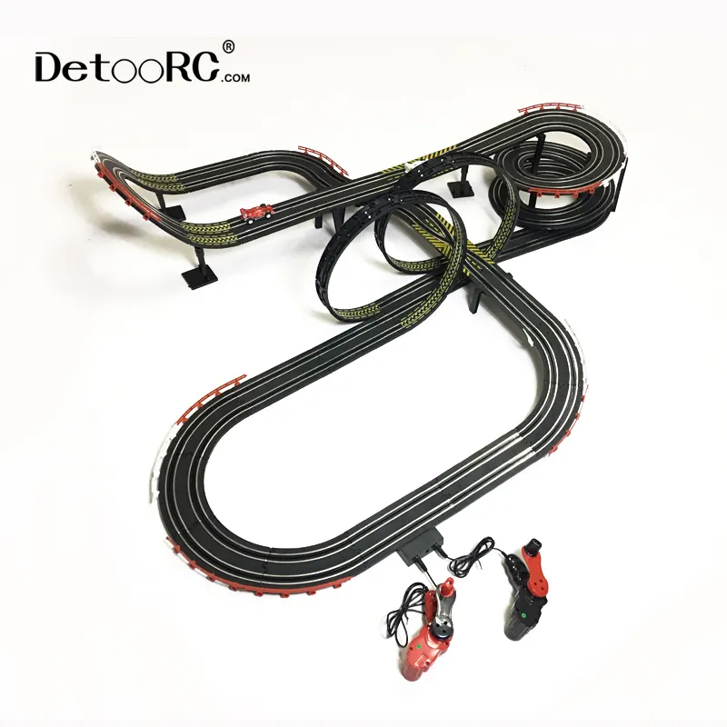 Detoo 901cm double layers remote control racing car DIY toys slot race track set