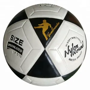 Bola de futebol laminada pu preto e branco, profissional oficial para futebol