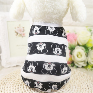 Lindo perro <span class=keywords><strong>ropa</strong></span> suave del algodón del verano camisas del perrito del gato chalecos traje de dibujos animados - Product Image 6