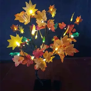 メープルツリーデスクトップライトLEDマープルツリーライト秋の家の装飾