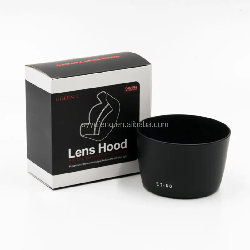 High Quality Plastic Bayonet ET-60 Mount Flower Digital Camera Lens Hood