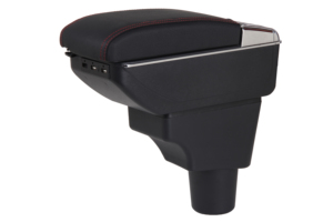 Doble capa centro de la consola reposabrazos para 2011-2017 Ford <span class=keywords><strong>Fiesta</strong></span> caja de almacenamiento brazo resto - Product Image 6