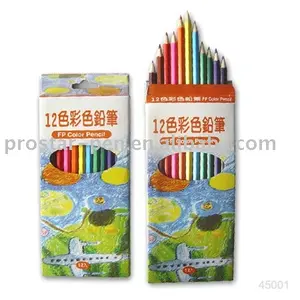 Atacado personalizado barato conjunto de lápis de cor em caixa de presente da cor