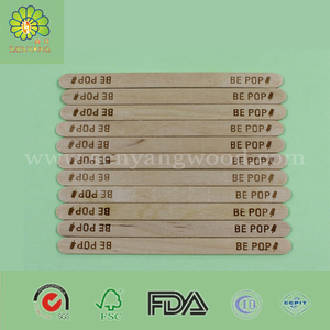 Với Logo 114*10*2 mét Round Edge Ice Cream Sticks Popsicle Gậy thủ công bằng gỗ thanh - Product Image 6