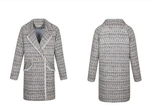 Cappotti lunghi doppiopetto da donna moda invernale a maniche lunghe a maniche lunghe - Product Image 5