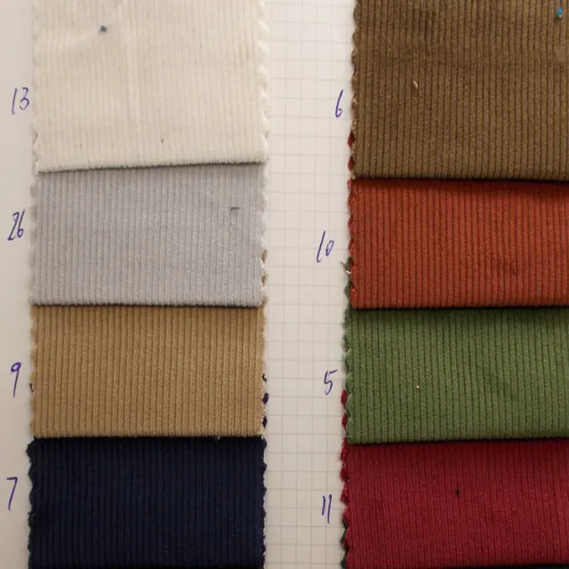 Proveedor de china de todo tipo de tela de pana para prendas de vestir